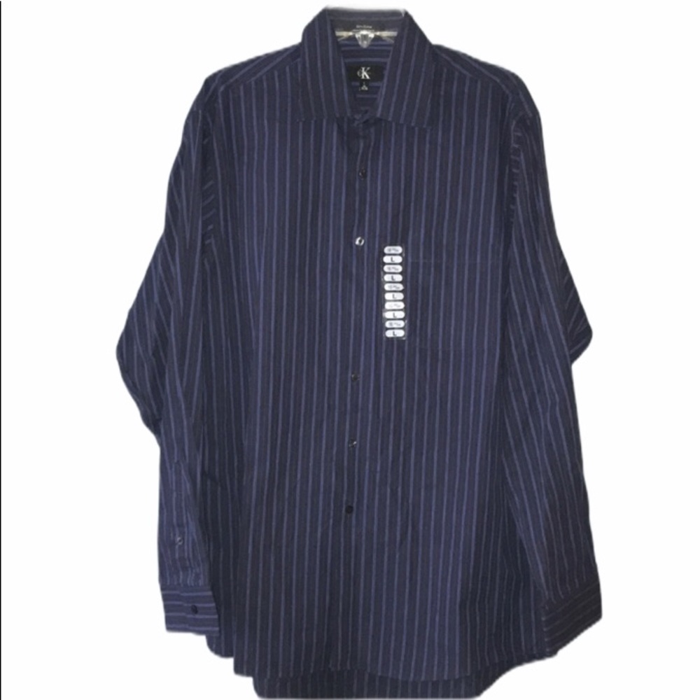 New Calvin Klein Mens Long sleeve Dress shirt - Picture 2 of 8